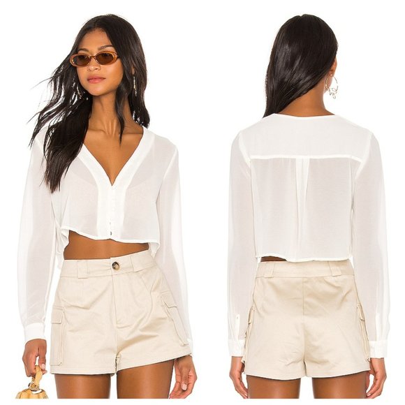 superdown Tops - Superdown Belinda Button Up Top In White Size S